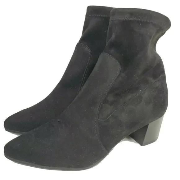 Paul Green women ankle boots Cybil Black stretch sz 6 new