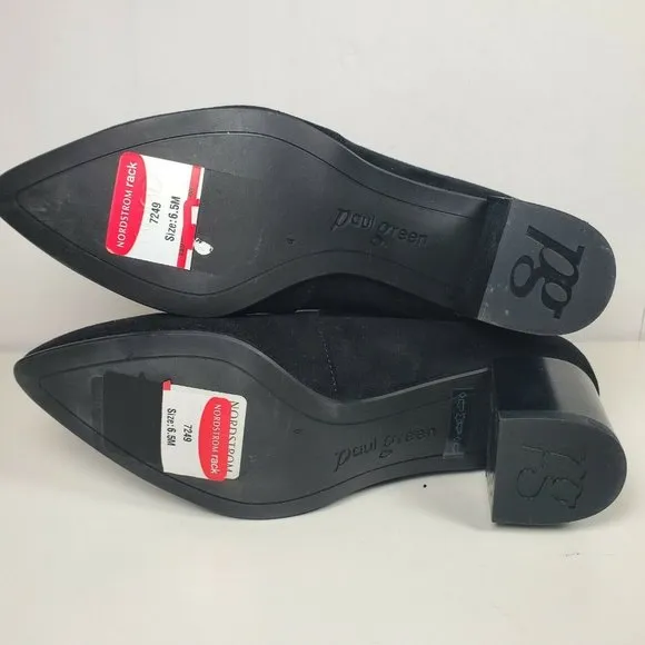 Paul Green women ankle boots Cybil Black stretch sz 6 new