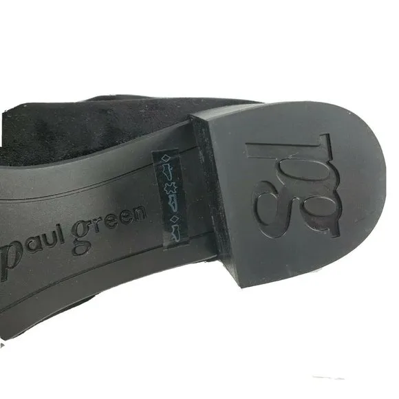Paul Green women ankle boots Cybil Black stretch sz 6 new