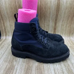 Paul‎ Smith Dizzie Boots Men's Size 9 EU 42 Black Blue Suede Ankle Nylon Shoes