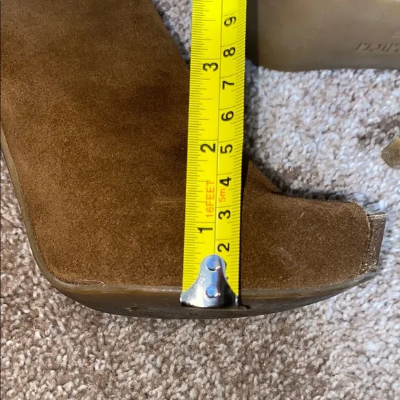 PEDRO GARCIA | 39 | Brown Suede Women's Peep-Toe Shoes