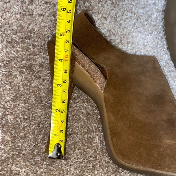 PEDRO GARCIA | 39 | Brown Suede Women's Peep-Toe Shoes