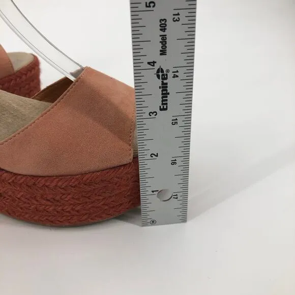 PENELOPE CHILVERS Hannah Suede Espadrille Wedge Heels Strappy Women's Size 5