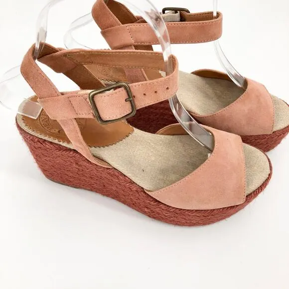 PENELOPE CHILVERS Hannah Suede Espadrille Wedge Heels Strappy Women's Size 5