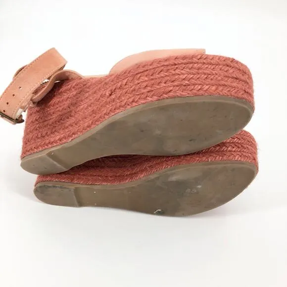 PENELOPE CHILVERS Hannah Suede Espadrille Wedge Heels Strappy Women's Size 5
