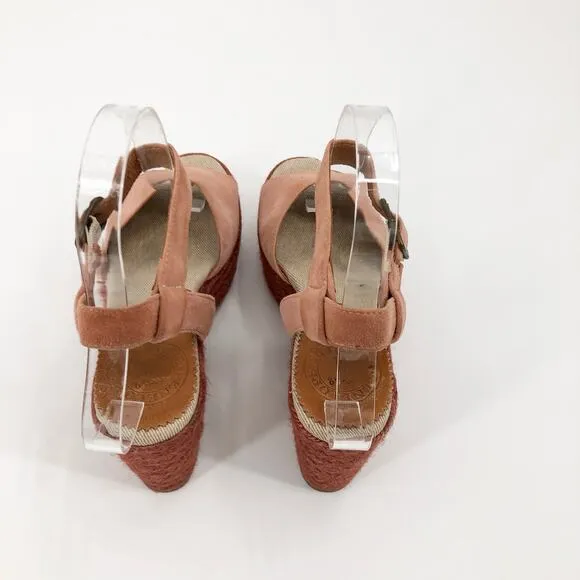 PENELOPE CHILVERS Hannah Suede Espadrille Wedge Heels Strappy Women's Size 5