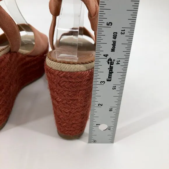 PENELOPE CHILVERS Hannah Suede Espadrille Wedge Heels Strappy Women's Size 5