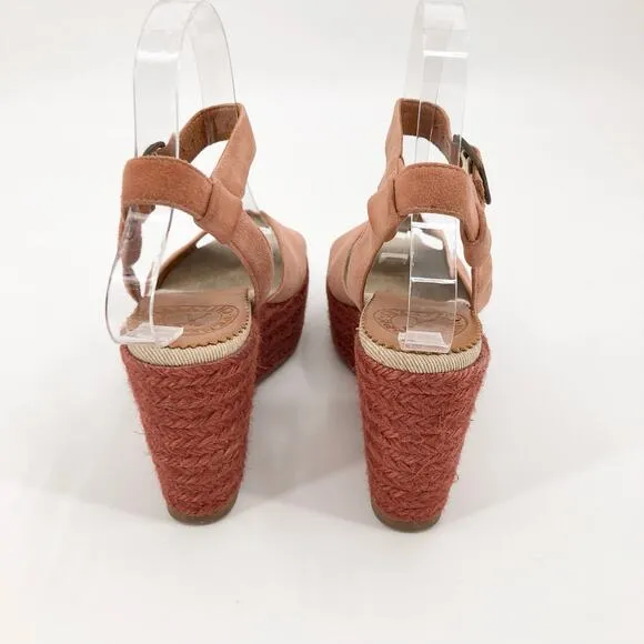 PENELOPE CHILVERS Hannah Suede Espadrille Wedge Heels Strappy Women's Size 5