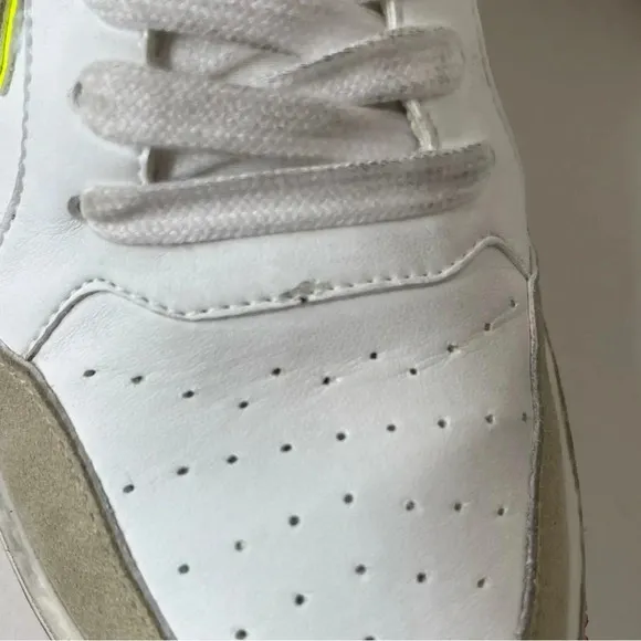 PHILIPPE MODEL PARIS SNEAKERS LYON TENNIS WOMEN WHITE PINK SIZE 39 90’s organic
