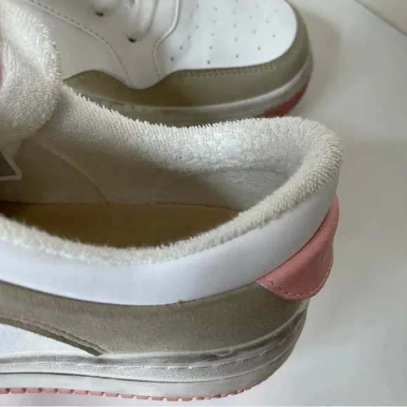 PHILIPPE MODEL PARIS SNEAKERS LYON TENNIS WOMEN WHITE PINK SIZE 39 90’s organic