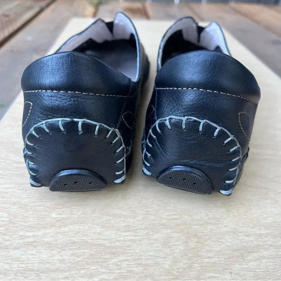 Pikolinos Jerez Floral Leather Moccasin Loafers NWOT Black Sz 41 EU/10-10.5 US