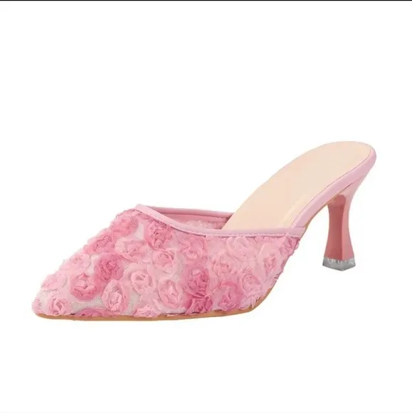 Point Toe Kitten Heels Sandals
