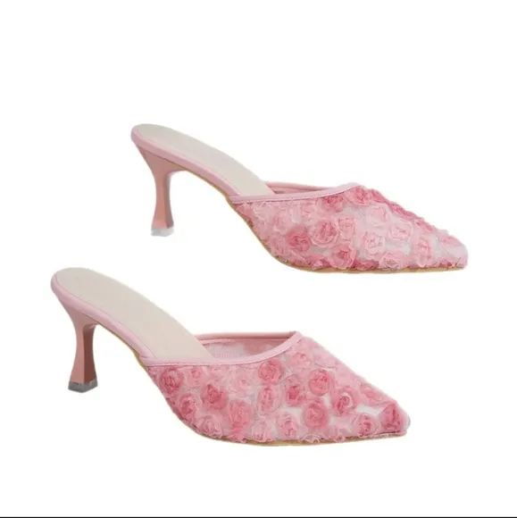 Point Toe Kitten Heels Sandals