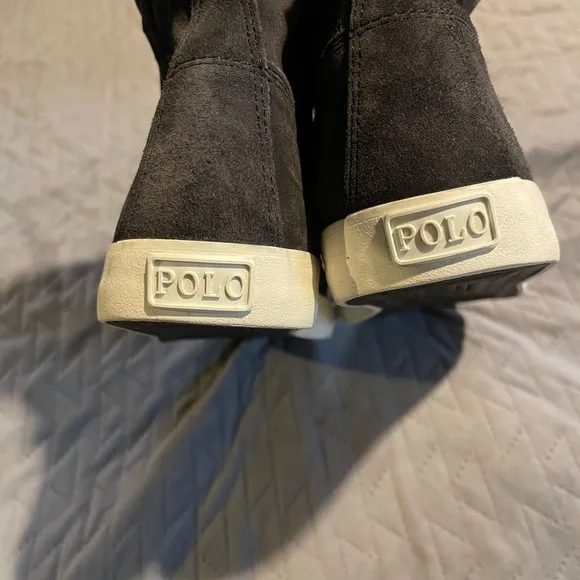 Polo Ralph Lauren Calf suede shoes men’s size 10D gray EUC