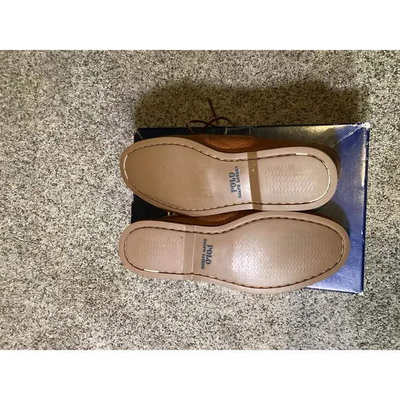 Polo Ralph Lauren Men's Boat Shoes Size 10 Brown Leather Casual