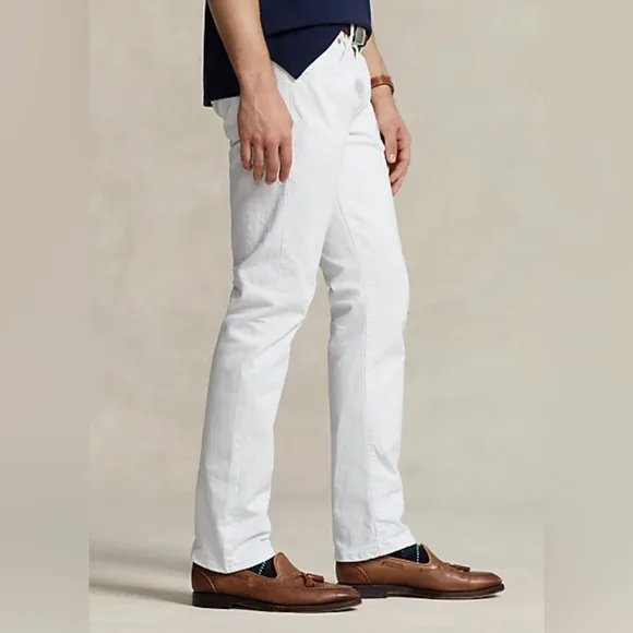 Polo Ralph Lauren Varick Slim Straight Jeans White