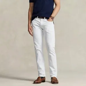 Polo Ralph Lauren Varick Slim Straight Jeans White