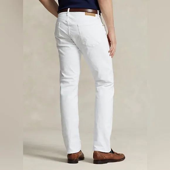 Polo Ralph Lauren Varick Slim Straight Jeans White