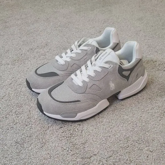 Polo Ralph Lauren Jogger Men's Shoes Sneakers Soft Grey Size 9.5