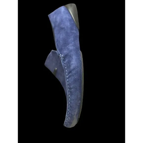 Porsche Design Mens Shoes‎ Loafers Suede Leather Blue Size US 11 EU 44.5
