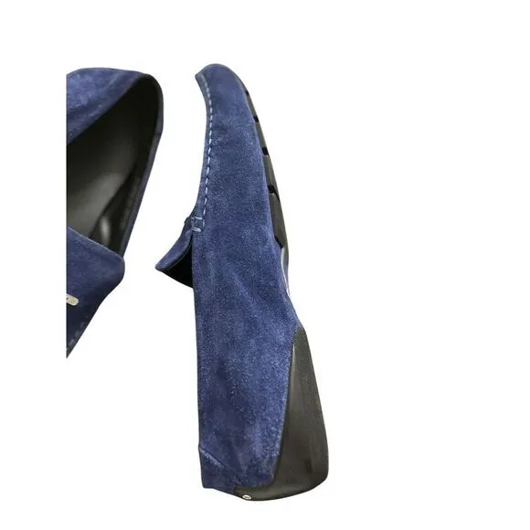Porsche Design Mens Shoes‎ Loafers Suede Leather Blue Size US 11 EU 44.5