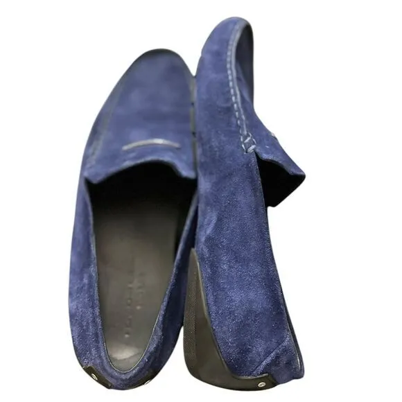 Porsche Design Mens Shoes‎ Loafers Suede Leather Blue Size US 11 EU 44.5