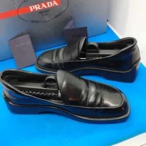 🔥PRADA Black Leather Loafer Women’s shoes