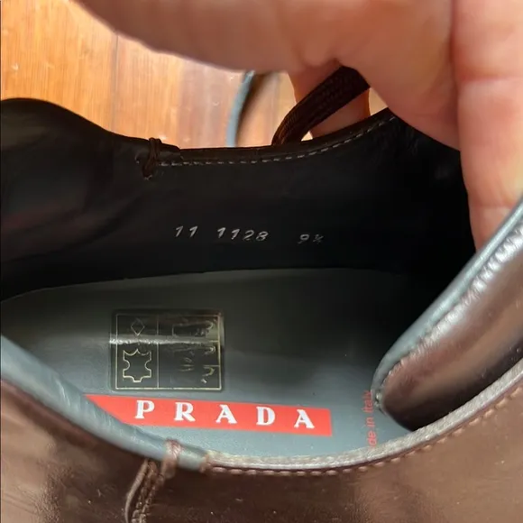 Prada Brown Leather Men's Shoe
