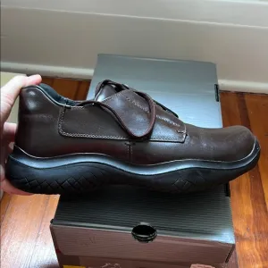 Prada Brown Leather Men's Shoe