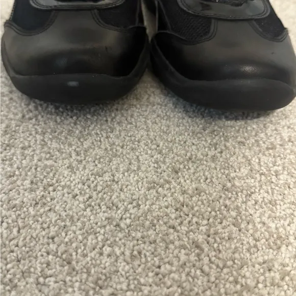 Prada Men’s Black &amp; Silver Sneakers