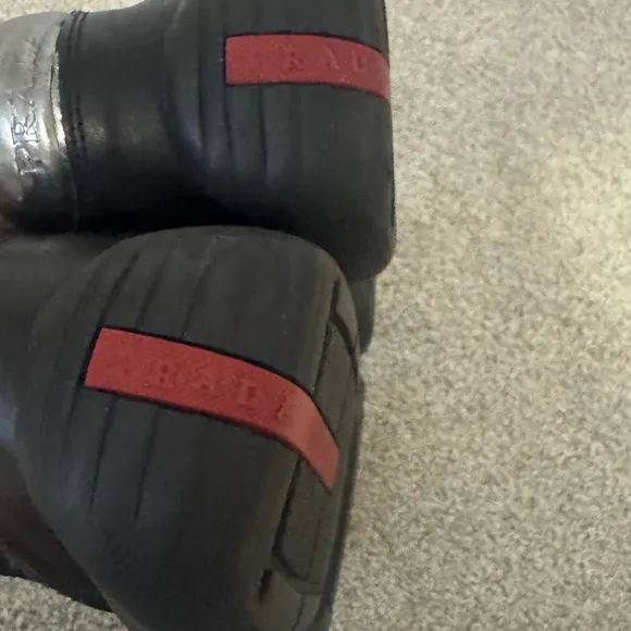 Prada Men’s Black &amp; Silver Sneakers