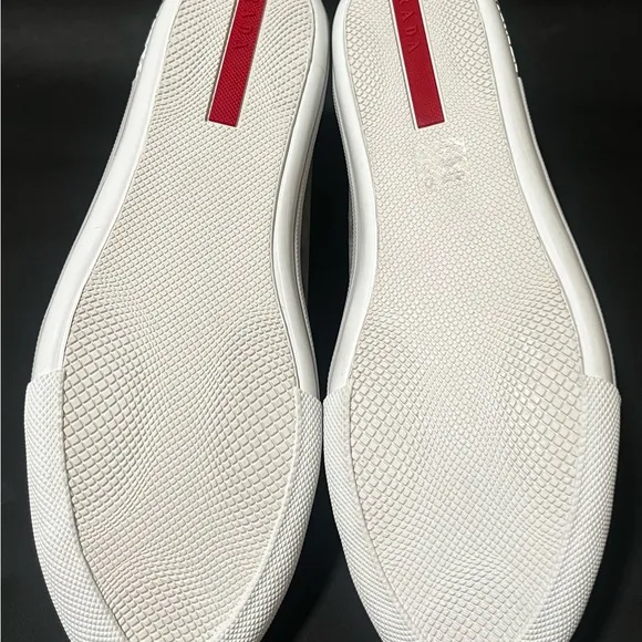 Prada Men's Gray Suede Cap Toe Sneakers Like NWT