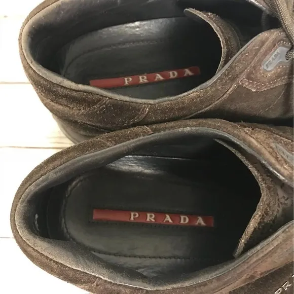 Prada Suede Leather Men's Shoes 9 EEEE