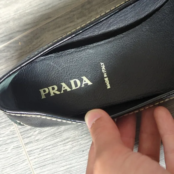 Prada Vintage Patent Leather Driving Moccasins