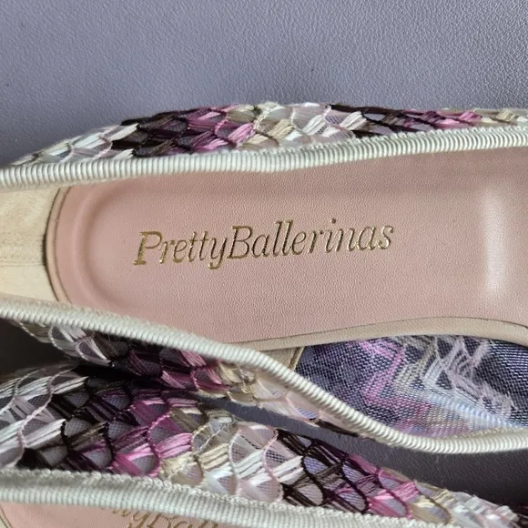 Pretty Ballerinas Ella Pointy Toe Flat Shoes Women's 9 Coquette Feminine Ballet