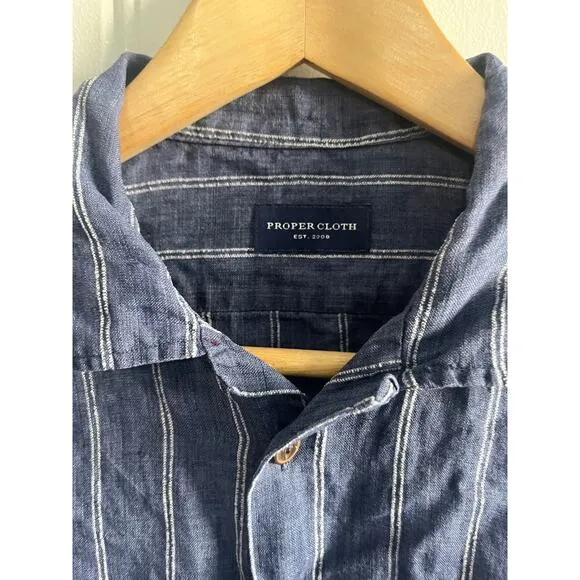 Proper cloth short sleeve button up size med
