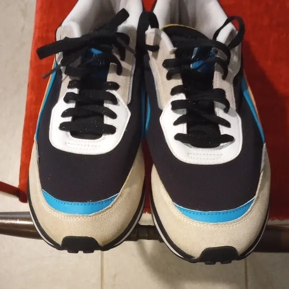 Puma Black and Blue Sneakers with Retro Design