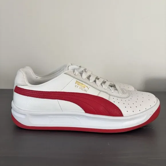 PUMA GV Special  Shoes White-Ribbon Red Men's Size 10 US 9 UK 43 EUR