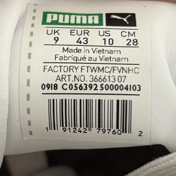 PUMA GV Special  Shoes White-Ribbon Red Men's Size 10 US 9 UK 43 EUR