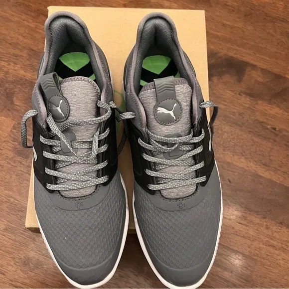 Puma Ignite Elevate Men’s Golf Shoes Gray and Black 9.5 Regular Soft Spikes