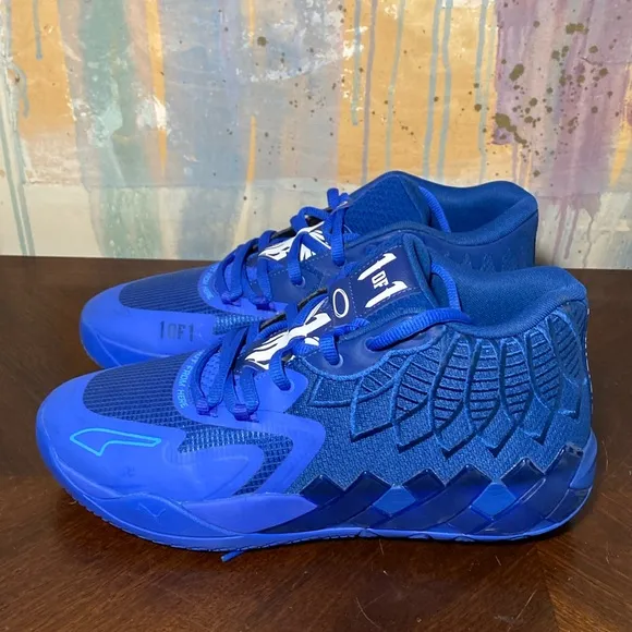 Puma LaMelo Ball MB.01 Team Blazing Blue Basketball Shoes 309770-01 Men 10.5