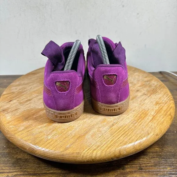 Puma Suede Heart SNK Jr Dark Purple Sneakers‎ Shoes Men's Size 6.5 C