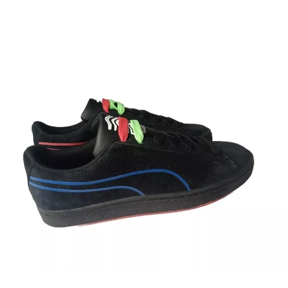 PUMA Suede Hypnotic Shoes Men's Size 7.5 Sneakers Black Lápis Blue Red