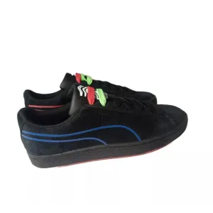 PUMA Suede Hypnotic Shoes Men's Size 7.5 Sneakers Black Lápis Blue Red