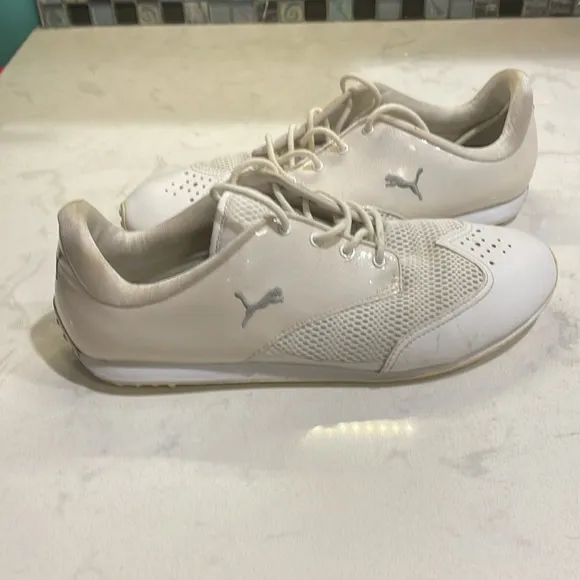 Puma Summercat Yoga Mat Sole Women’s Golf Shoes in White, Size 10.EUC!