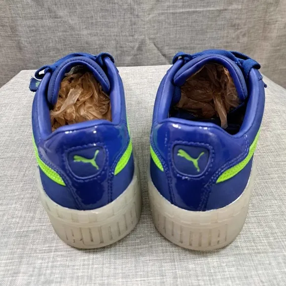 Puma Womens Cali 90s Surf The Web 370249 01 Blue Casual Shoes Sneakers Size 8