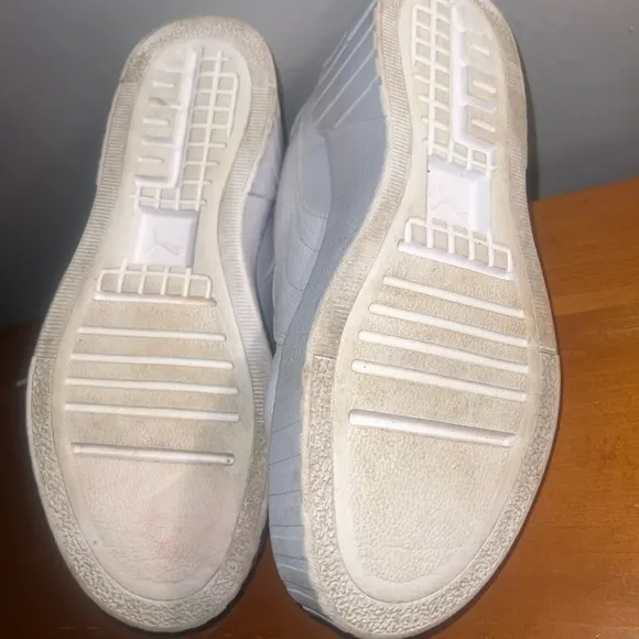 PUMA Womens Cali Wedge White Leather Sneakers Casual Shoes 7.5