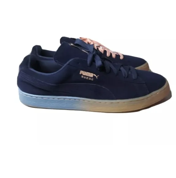 PUMA X Pink Dolphin Suede Classic Shoes Men's Size 11 Blue Heaven