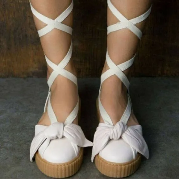 PUMA x FENTY Rhianna Bow Creeper Tie Up SandalsEUC sz 6.5