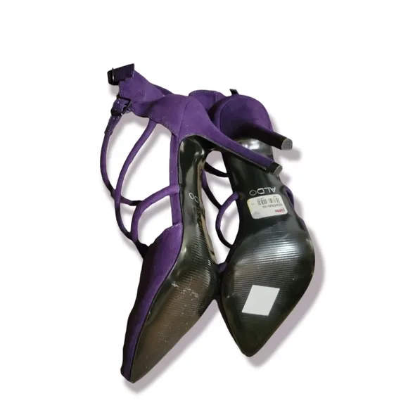 Purple Strappy Stiletto Heels Shoes Pump Size 8.5 no box